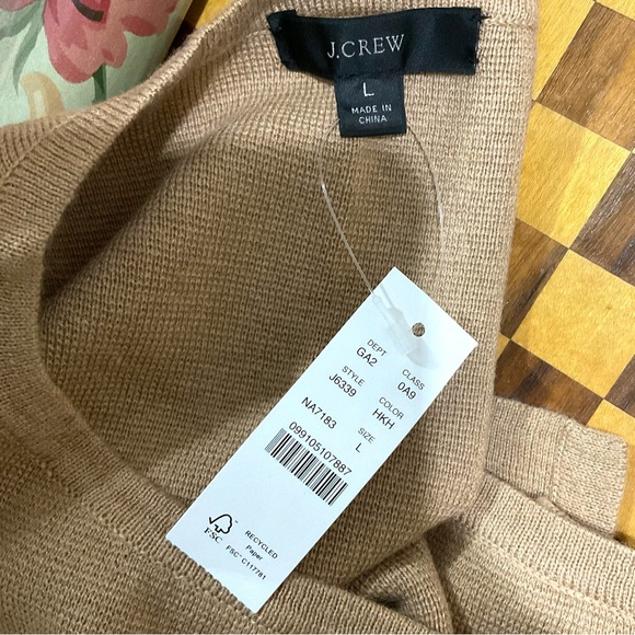 NWT J.Crew $158 Juliette collarless sweater-blazer Hthr Birch Size L J6339 - Picture 8 of 9
